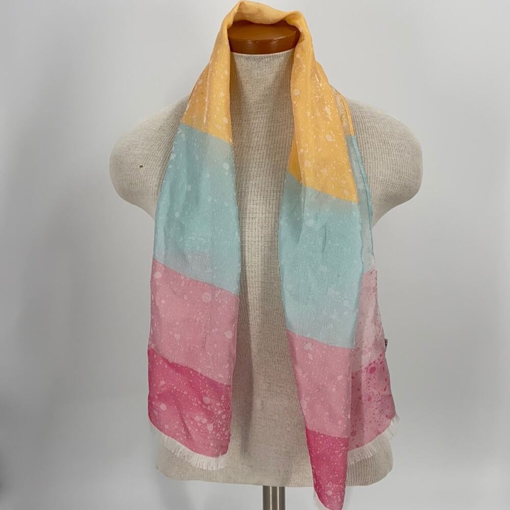 Vintage pastel spotted block color Scarf